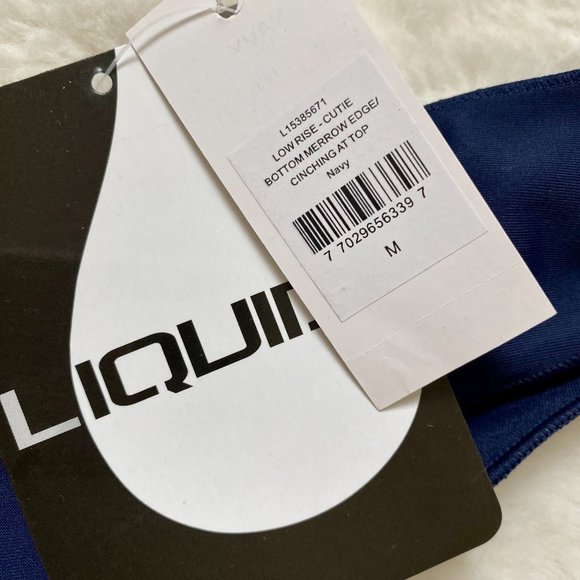 3/$25 NWT Liquid Navy Cheeky Bikini Bottom - Picture 7 of 7